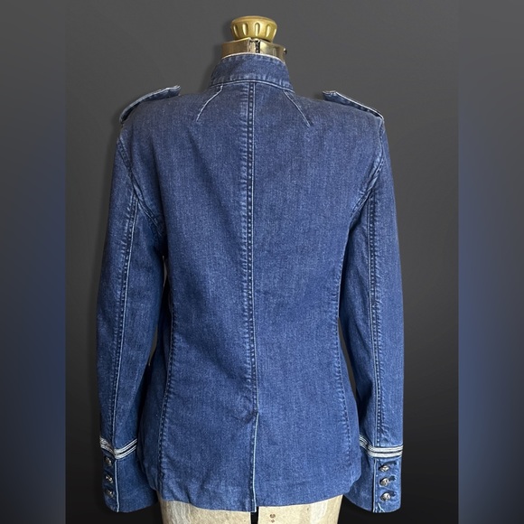 ⚡️LAUREN By RALPH LAUREN⚡️ Bluestar Military Denim Jean Jacket - Picture 7 of 12